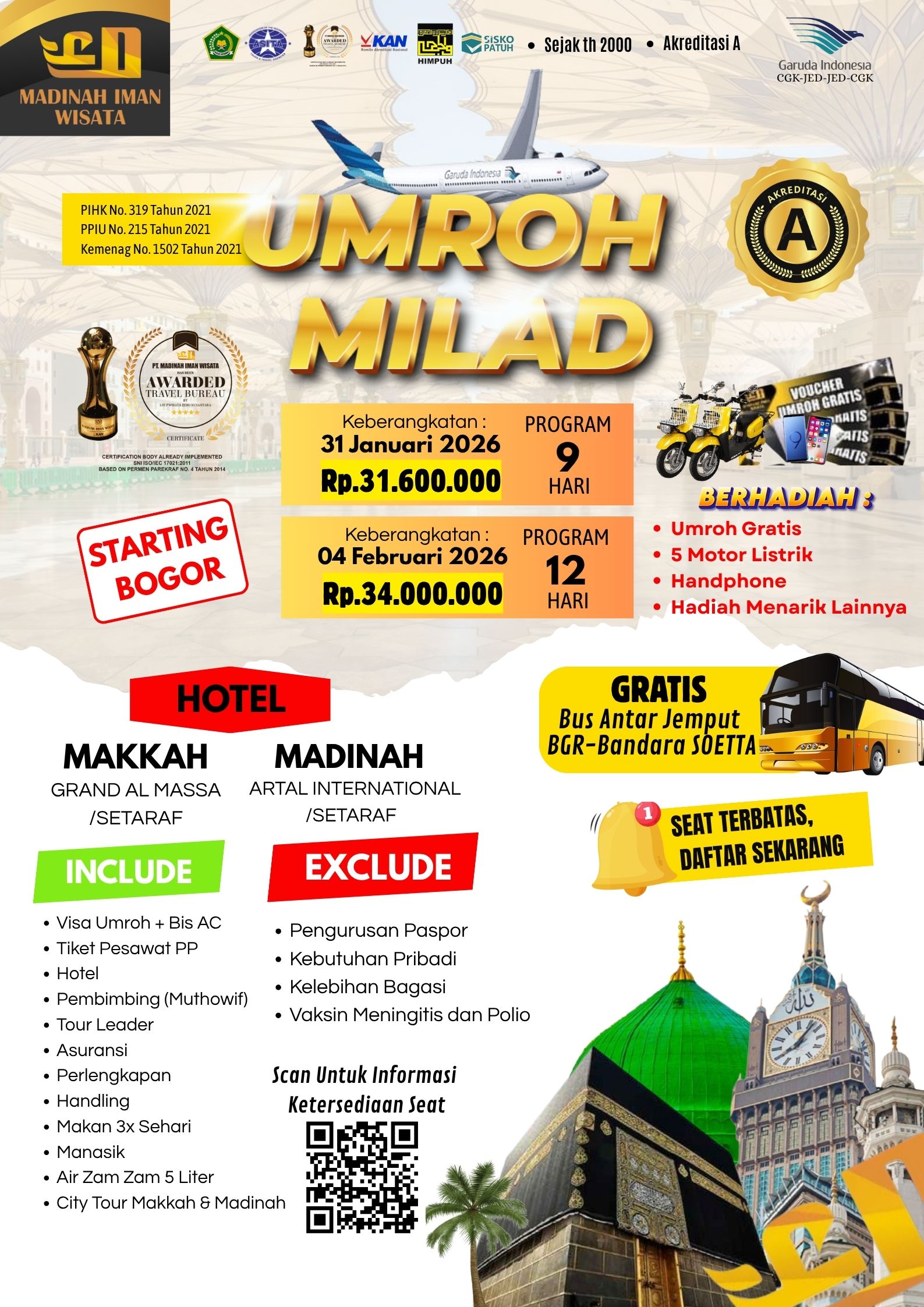 Rumah umroh Bogor PT. MADINAH IMAN WISATA
