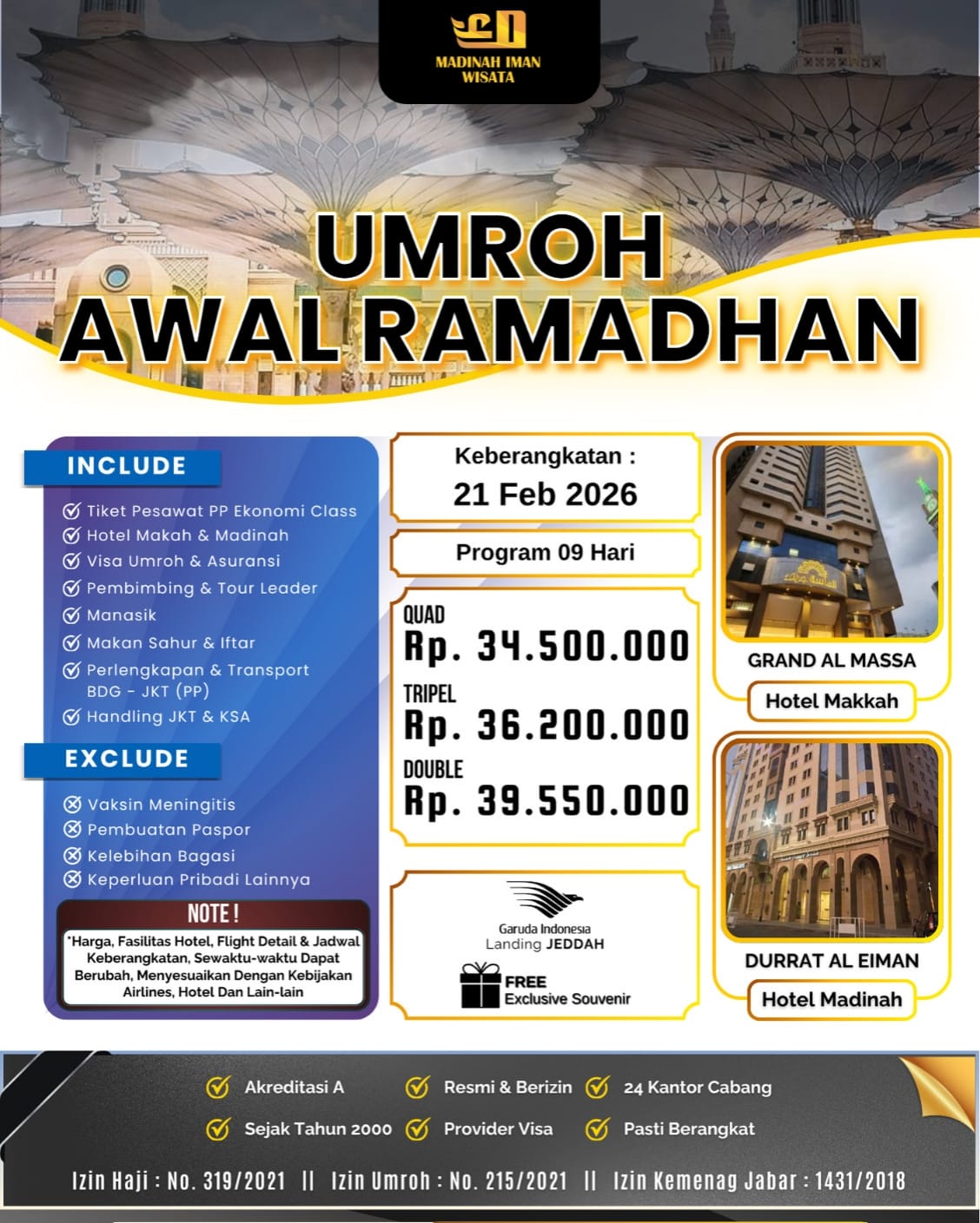 Rumah umroh Bogor PT. MADINAH IMAN WISATA
